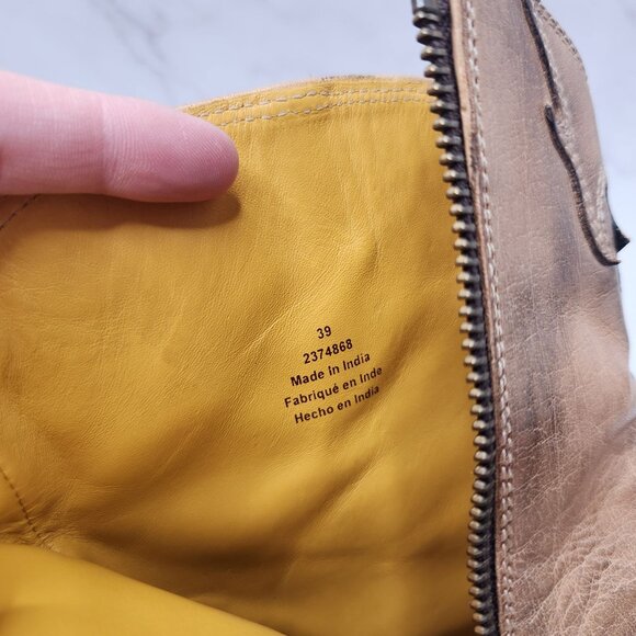 Free People New Frontier Western Boots Brown Leather Cowgirl Women's 8.5 (39) - Picture 10 of 11